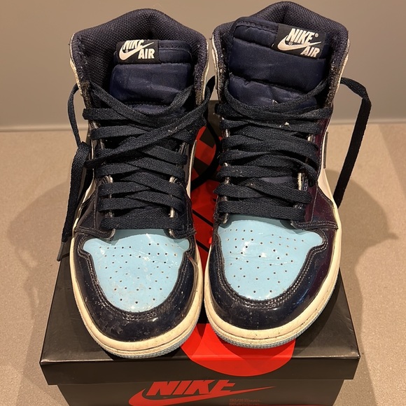 Authentic Jordan 1 Retro High UNC Patent (W) - Picture 2 of 7